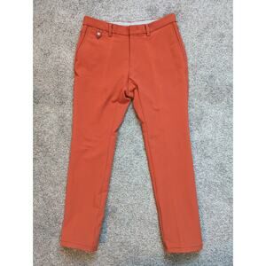 Louis Castel Orange Pants Womens Large Fleece Lined Athletic Performance Stretch